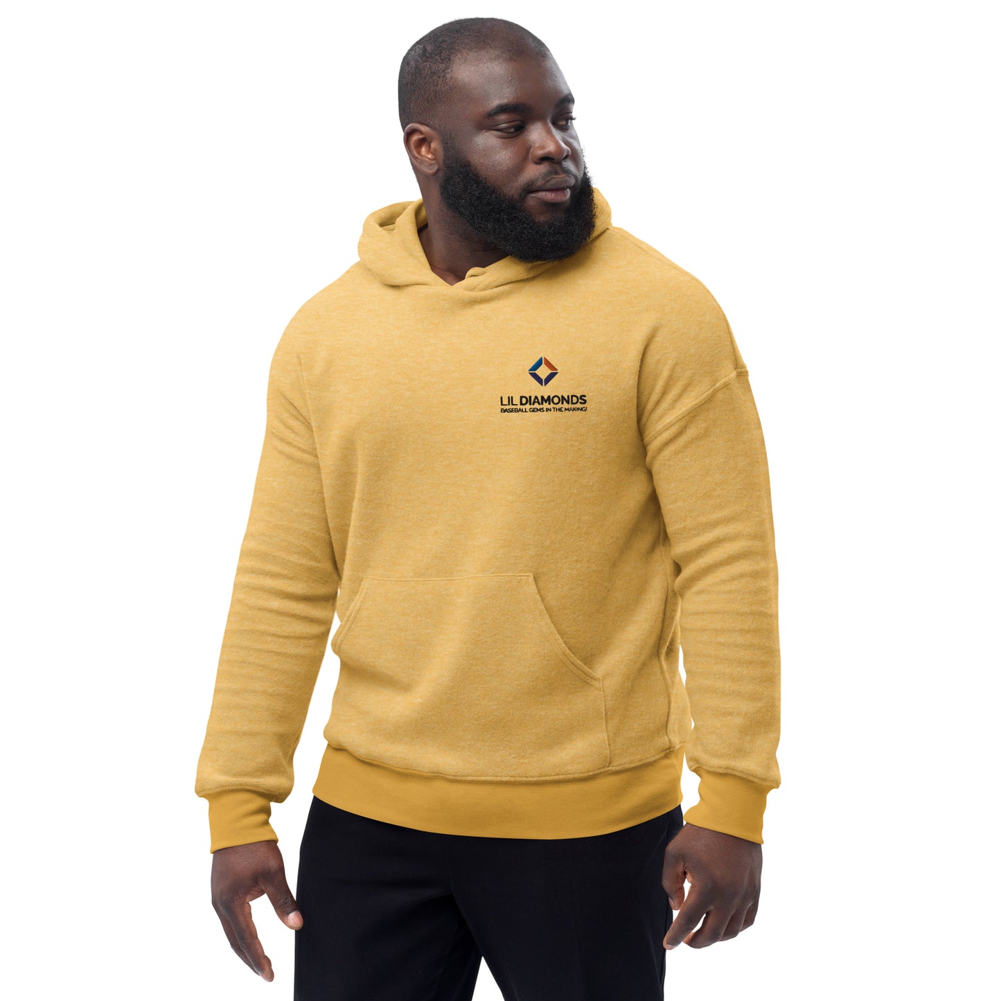 Unisex sueded fleece hoodie