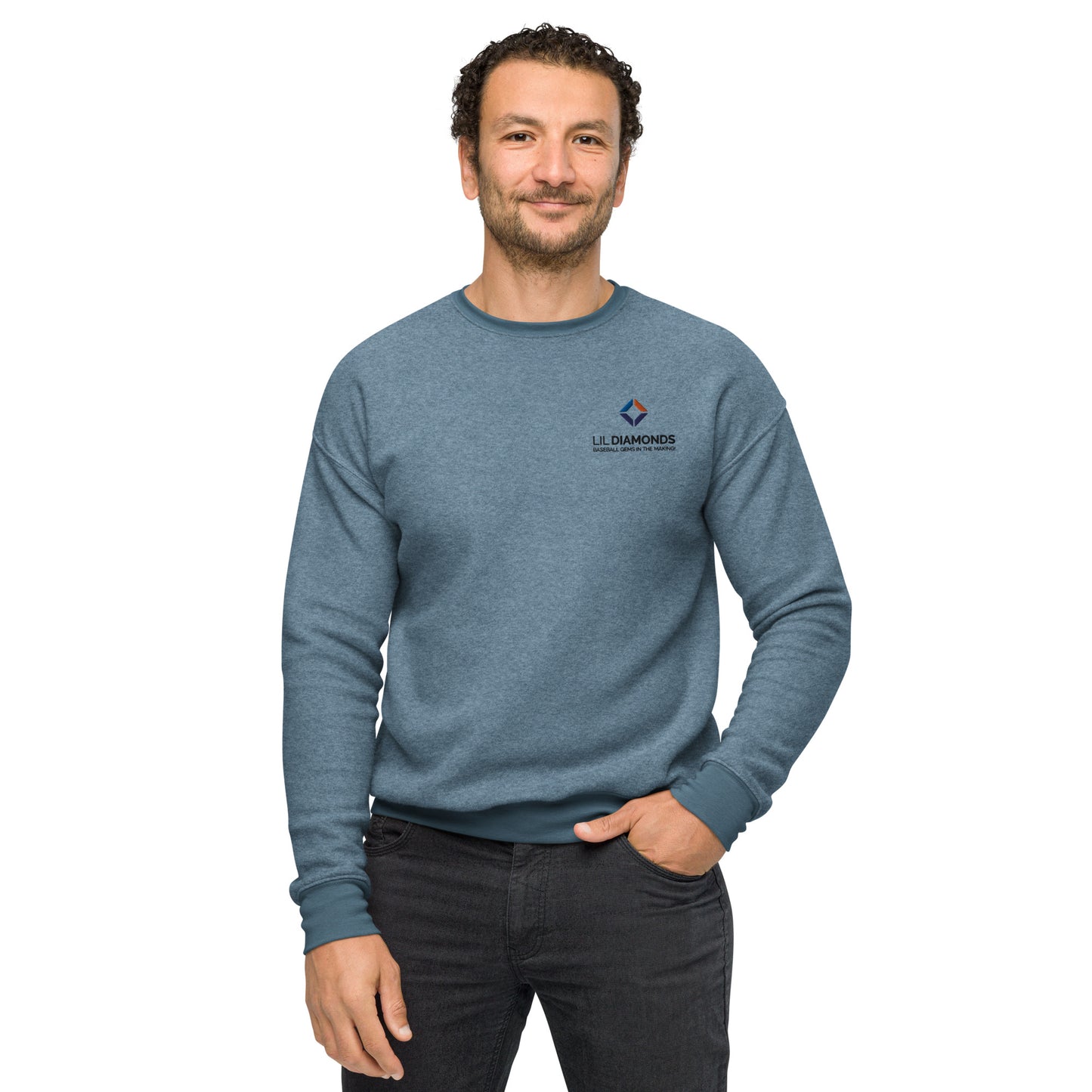 Unisex sueded fleece sweatshirt